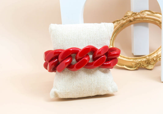 Francine Bramli - Bracelet maillon rouge