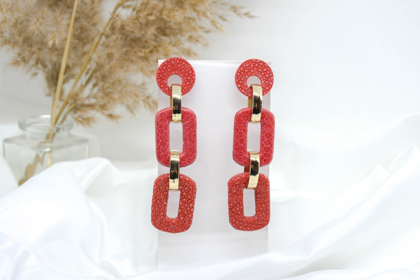 Barong Barong - Boucles d'oreilles rouge