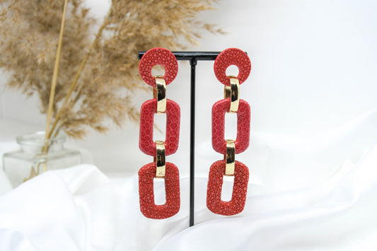 Barong Barong - Boucles d'oreilles rouge