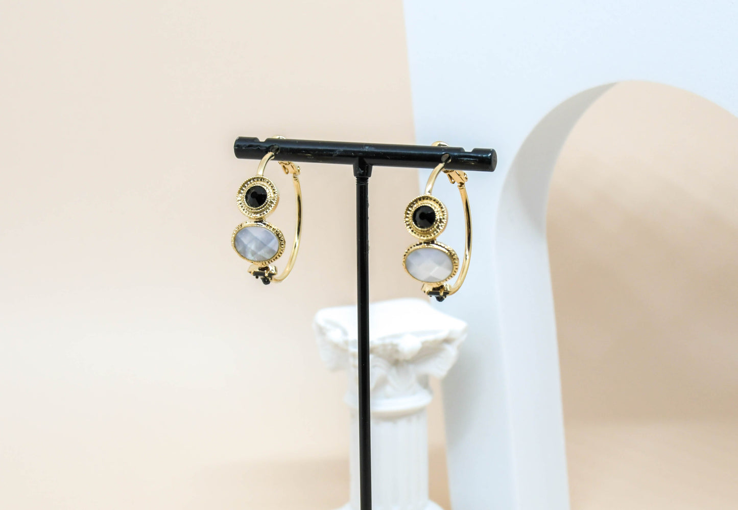 Satellite - Boucles d'oreilles noire