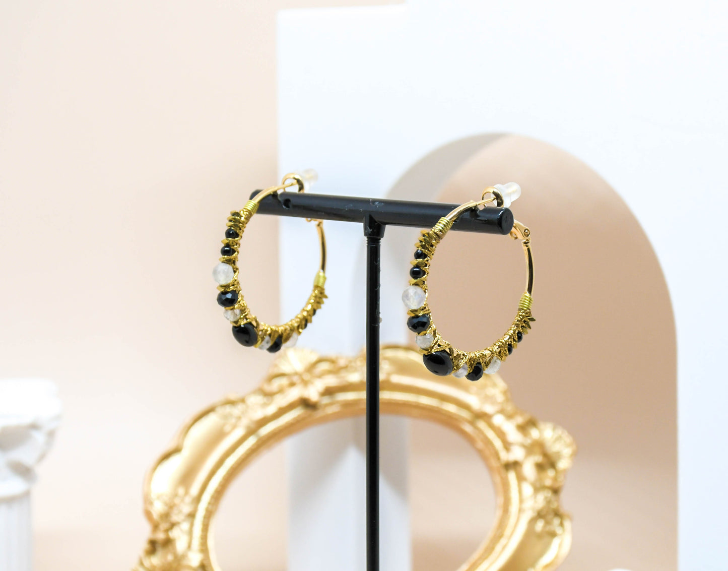 Satellite - Boucles d'oreilles noires