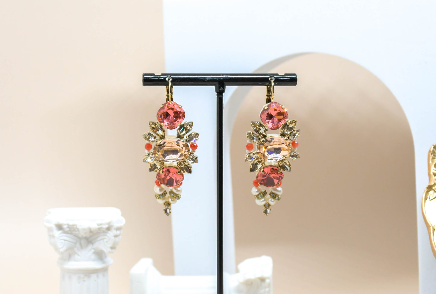 Satellite - Boucles d'oreilles rose