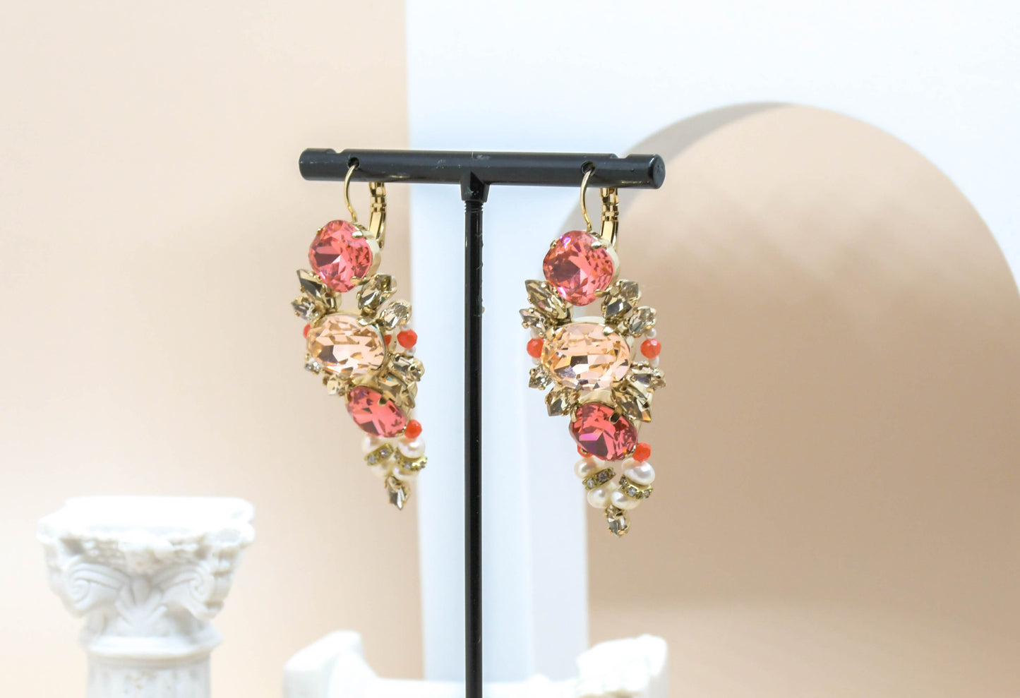 Satellite - Boucles d'oreilles rose