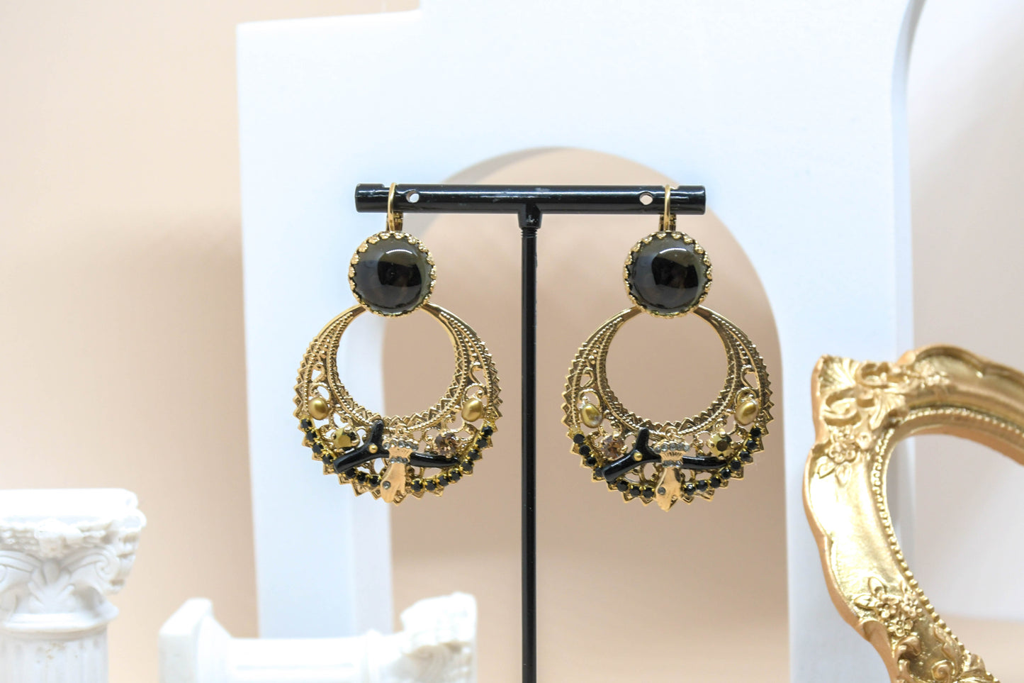 Satellite - Boucles d'oreilles noire