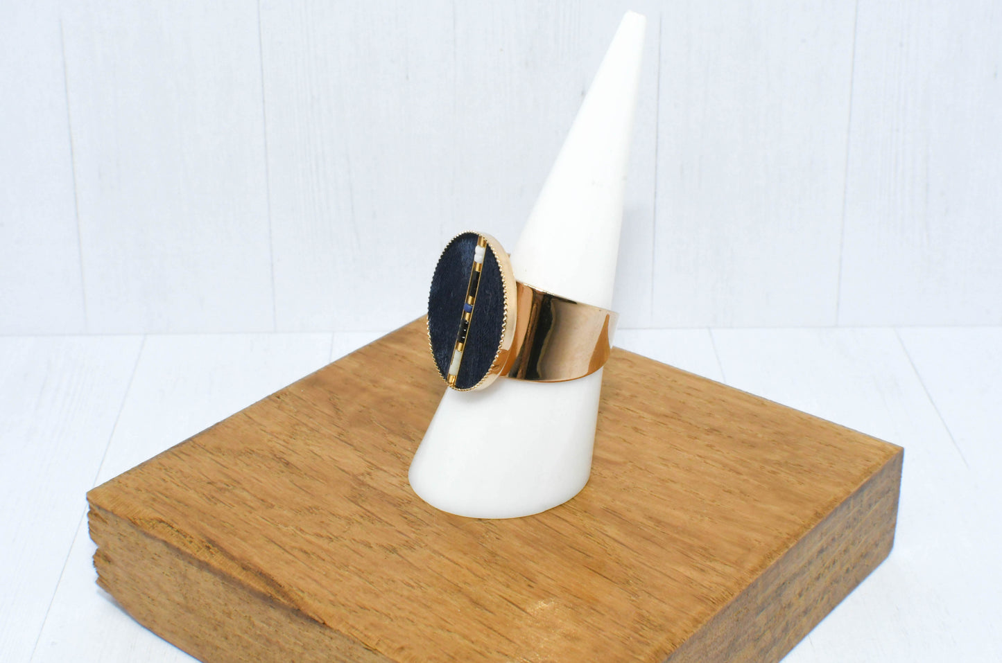 SATELLITE-Bague ronde bleu