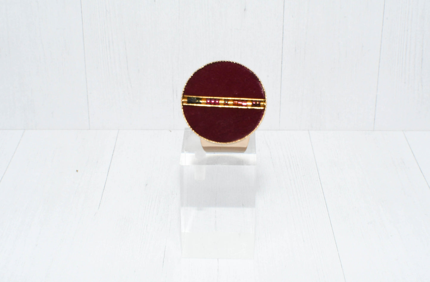 SATELLITE-Bague ronde rouge