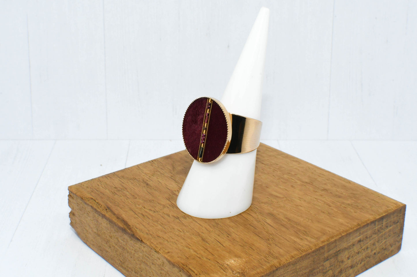 SATELLITE-Bague ronde rouge