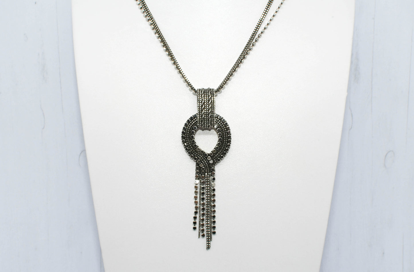 SATELLITE - Collier long argent