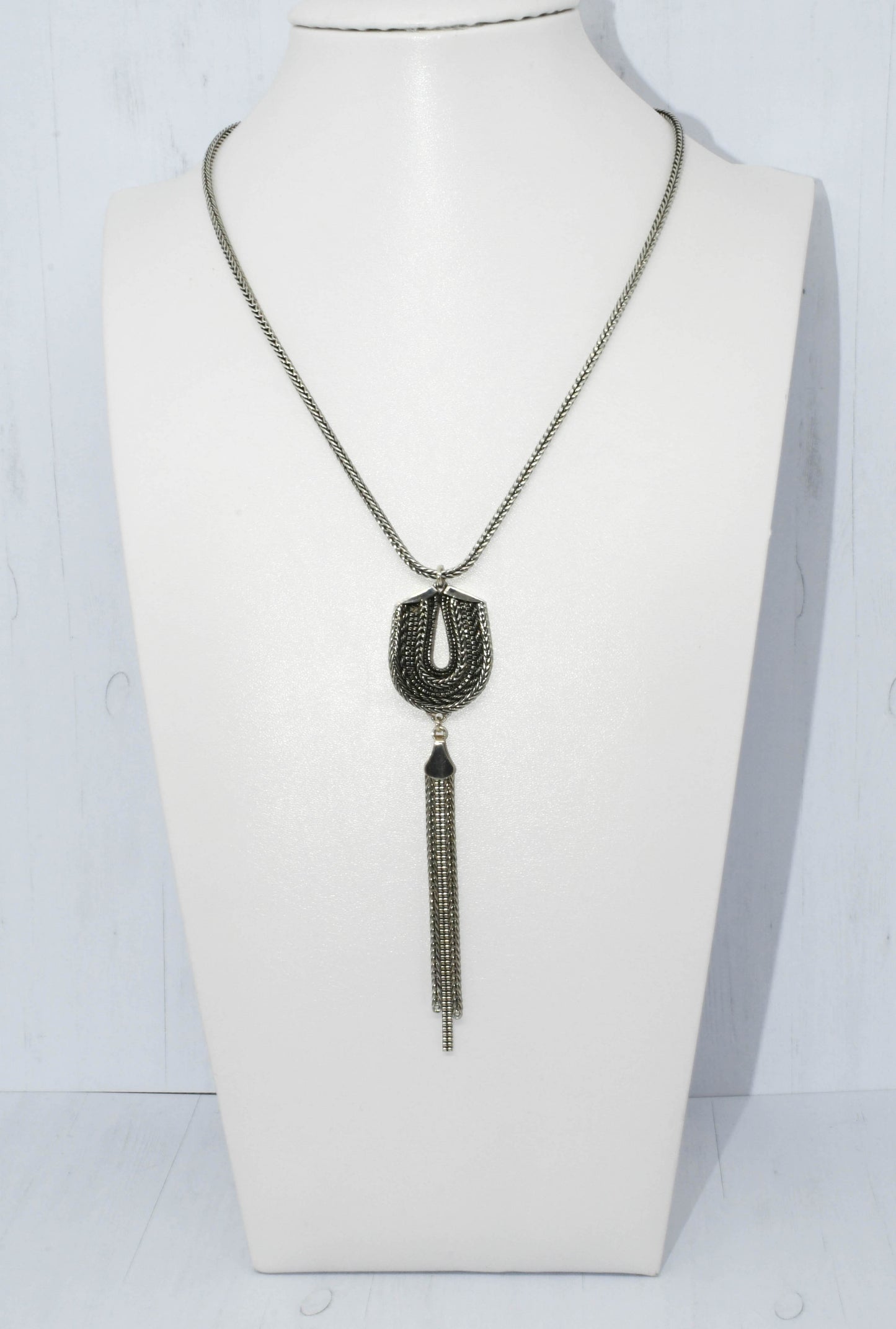 SATELLITE - Collier long argent